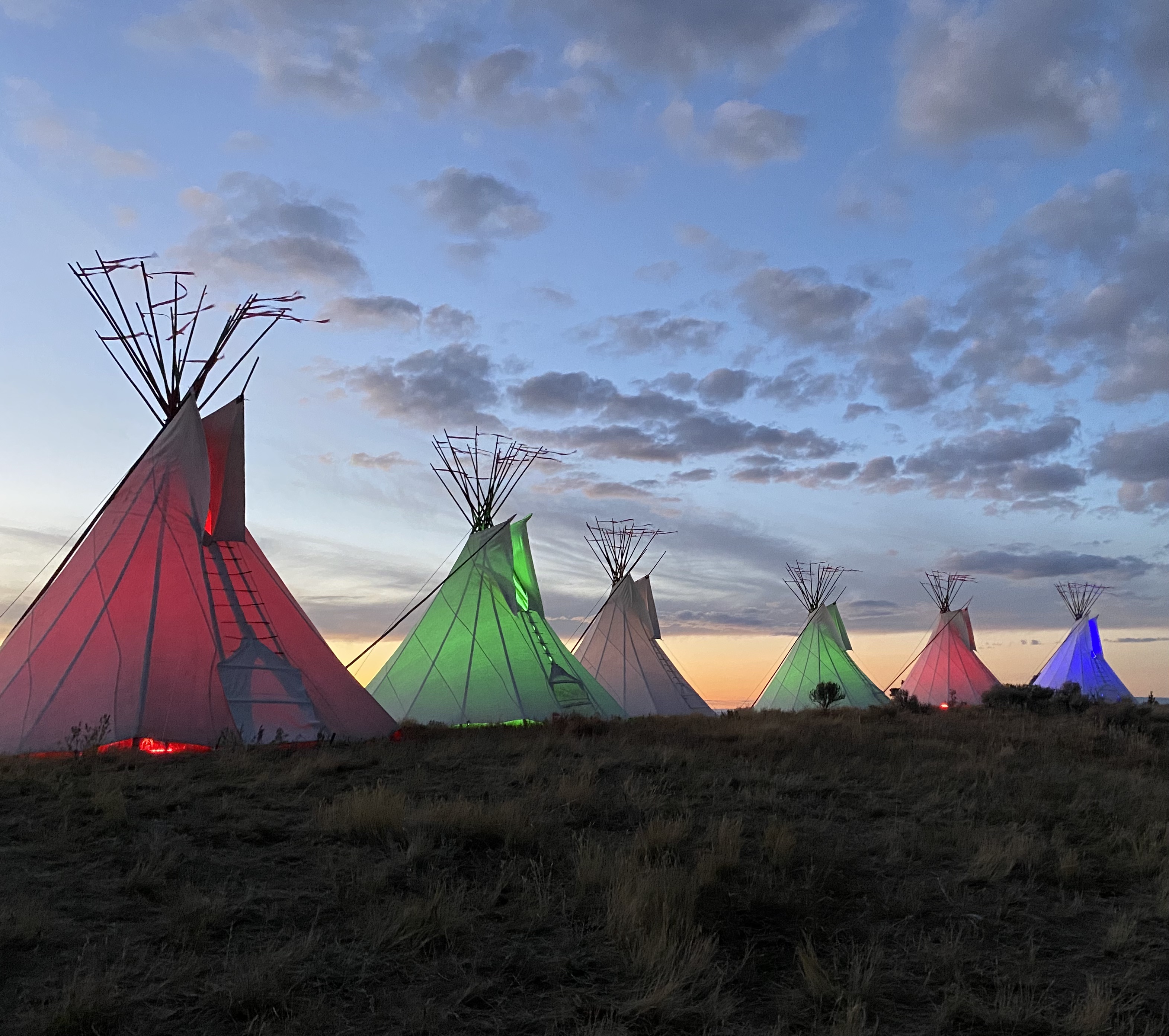 Rainbow teepees